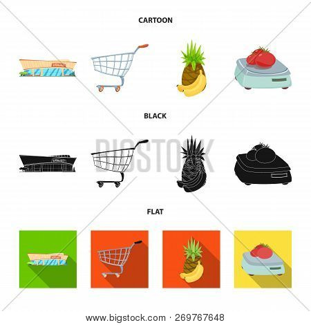 Vector Design Of Food And Drink Icon. Collection Of Food And Store Stock Vector Illustration.