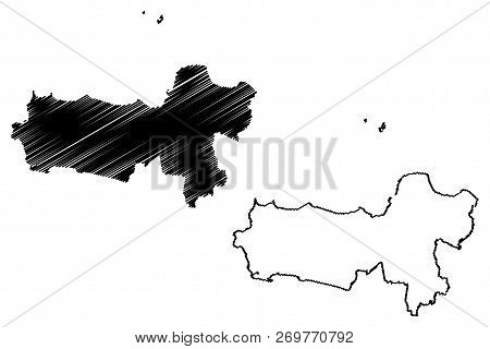 Central Java (subdivisions Of Indonesia, Provinces Of Indonesia) Map Vector Illustration, Scribble S