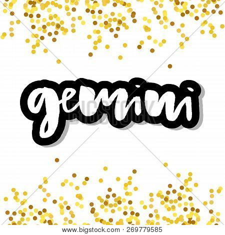 Beautiful Line Art Filigree Zodiac Symbol. Black Sign On Vintage Background. Elegant Jewelry Tattoo.