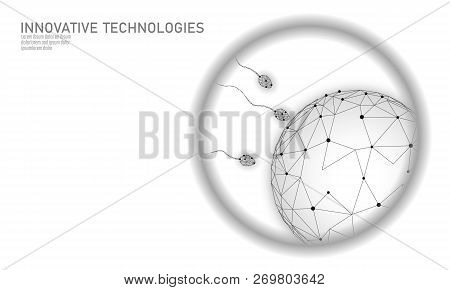 In Vitro Fertilization 3d Low Poly. Reproductive Modern Technology Medicine Health Care Pregnancy He