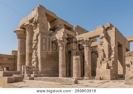 The Graeco Roman Temple At Kom Ombo Dedicated To Sobek The Crocodile God, And Horus The Falcon-heade
