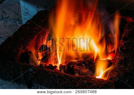 Forge Fire Forge Fire Used For Creating Iron Tools In Blacksmiths