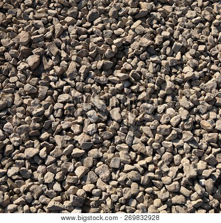 Image Of Many Gravel At Dry Sunny Day