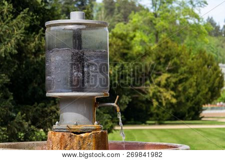 Public Natural Healing Mineral Stream Of Dr. Stastny, Spring With Mineralized Water In Spa Town Luha
