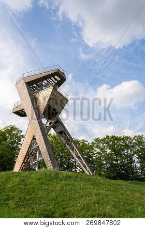 Observation Deck On Beautiful Salas Lookout Tower, Uherske Hradiste District, Zlin Region, Moravia,