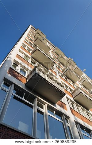 Collective House Koldum In Zlin, Moravia, Czech Republic, Sunny Summer Day