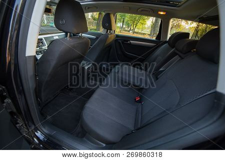 Belgrade, Serbia, October 14. 2018 : Passat B7 Blue Motion Back Seats