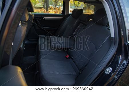 Belgrade, Serbia, October 14. 2018 : Passat B7 Blue Motion Back Seats