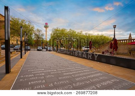 Liverpool, Uk - May 16 2018: Liverpool Central Library Designed By John Grey Weightman Completed In 