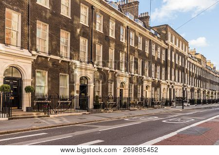 London. November 2018. A View Of Gower Street In London
