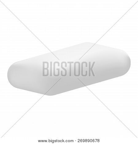 White Bubble Gum Mockup. Realistic Illustration Of White Bubble Gum Mockup For Web Design Isolated O