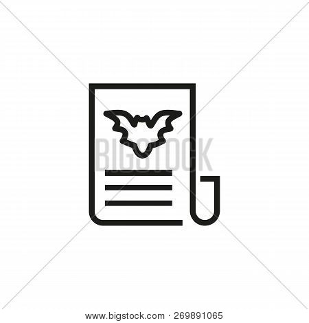 Halloween News Line Icon. Article, News, Headline. News Concept. Vector Illustration Can Be Used For