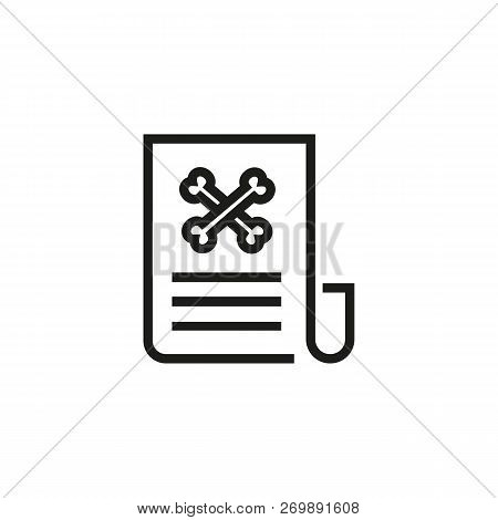 Scary Article Line Icon. Article, News, Headline. News Concept. Vector Illustration Can Be Used For 