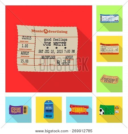 Vector Illustration Of Ticket And Admission Icon. Collection Of Ticket And Event Stock Vector Illust