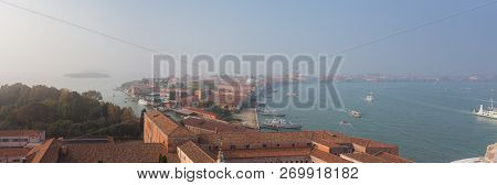 Venice, Italy - October 07, 2017:  View From The Tower Of The Church Of San Giorgio Magiore To Giude