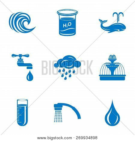Water Issue Icons Set. Simple Set Of 9 Water Issue Icons For Web Isolated On White Background
