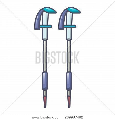 Nord Walk Sticks Icon. Cartoon Of Nord Walk Sticks Icon For Web Design Isolated On White Background