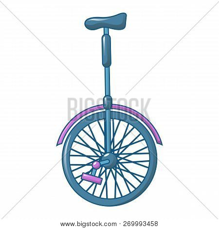One Wheel Cycle Icon. Cartoon Of One Wheel Cycle Icon For Web Design Isolated On White Background