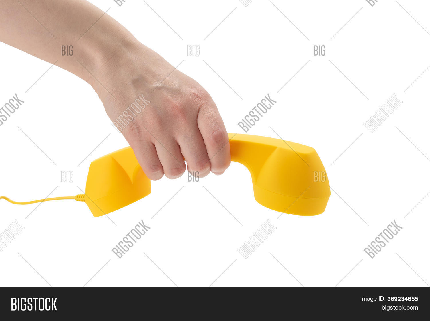Yellow Handset Woman Image & Photo (Free Trial) Bigstock