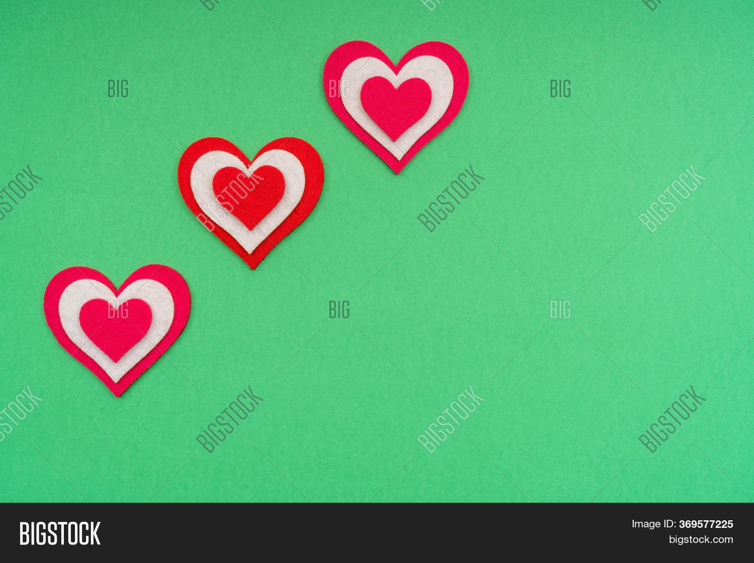 Red Hearts On Green Image & Photo (Free Trial) Bigstock