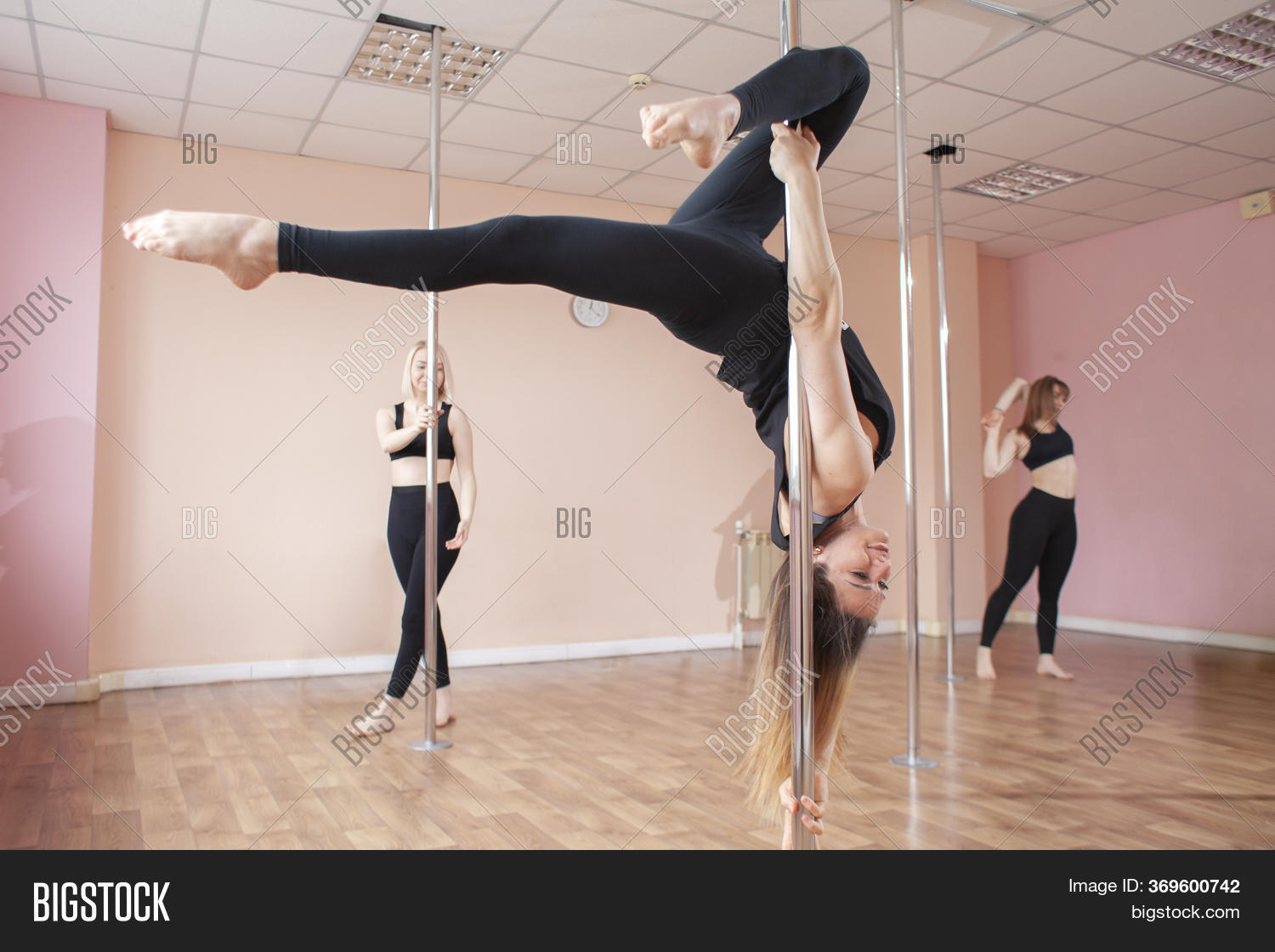 Three Girls Pole Dance Image & Photo (Free Trial) Bigstock