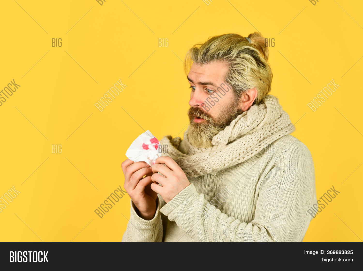 Ill Man Bloody Cough. Image & Photo (Free Trial) Bigstock