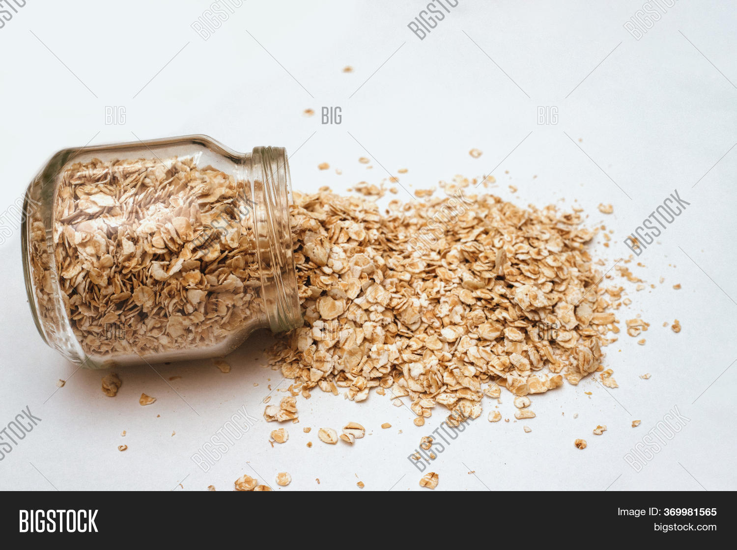 Oatmeal Glass Jar On Image & Photo (Free Trial) Bigstock
