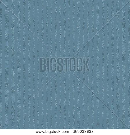 Grunge Striped Vector Seamless Pattern. Spotted Strips On Blue Background. Modern Backdrop. Template