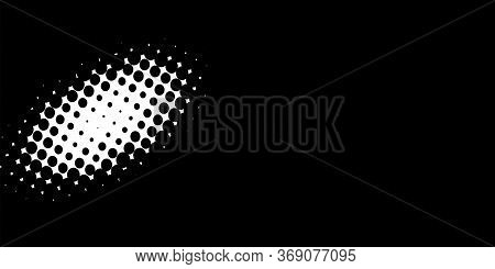 Vector Illustration With Black Abstract Random Dots, Futuristic Backround