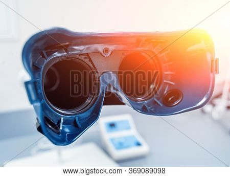 Orthoptics. Pleoptics. Doctor Explains How To Use Ophthalmic Equipment.