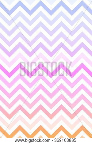 Rainbow Zigzag Pattern, Chevron Pattern With Colorful Lines.