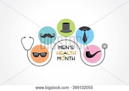 Vector Illustration For Men\'s Health Awareness Month Which Is Observed In Month Of June