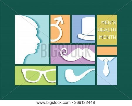 Vector Illustration For Men's Health Awareness Month Which Is Observed In Month Of June