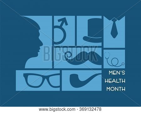 Vector Illustration For Men's Health Awareness Month Which Is Observed In Month Of June