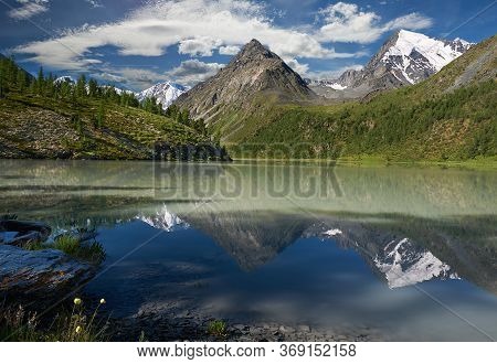 Beautiful Spring Landscape, Altai Mountains Russia.