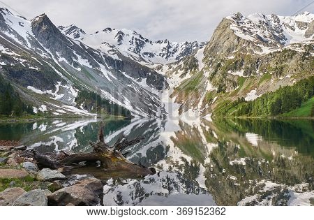 Panorama Of The Altai Mountains.