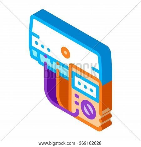 Diagnosis Conditioner System Vector Isometric Sign. Color Isolated Symbol Illustration