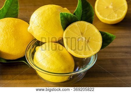 Close Up Of Lemon On White Background