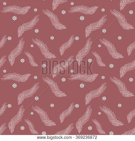 Floral Seamless Pattern With Leaves And Flowers On Light Bown Background. Great For Wedding Decor, W