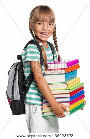 Menina com livros