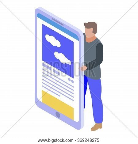 Smartphone Addiction Icon. Isometric Of Smartphone Addiction Vector Icon For Web Design Isolated On 