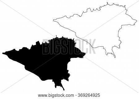 Tehran City (islamic Republic Of Iran, Persia, Capital City) Map Vector Illustration, Scribble Sketc