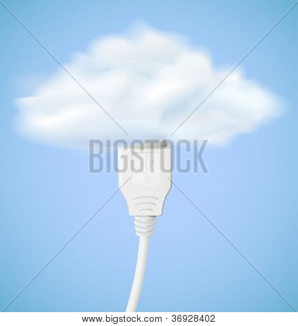 Vector cloud computing concept