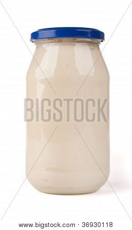 Jar of mayonaise.