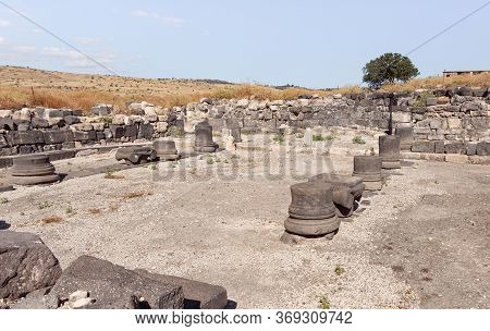 Remains Of The Main Hall Of The Temple In Ruins Of The Greek - Roman City Of The 3rd Century Bc - Th