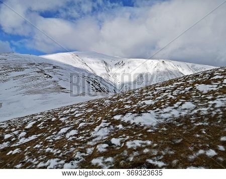 Amazing Landscape In The Mountains. Winter Landscape.