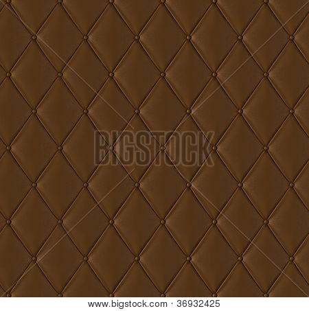Brown quilted leather