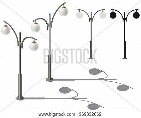 Street Light Isometry. Vector Illustration Design Element