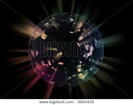 カラフルな輝きと Laien ファンタジー グローバル オブジェクト