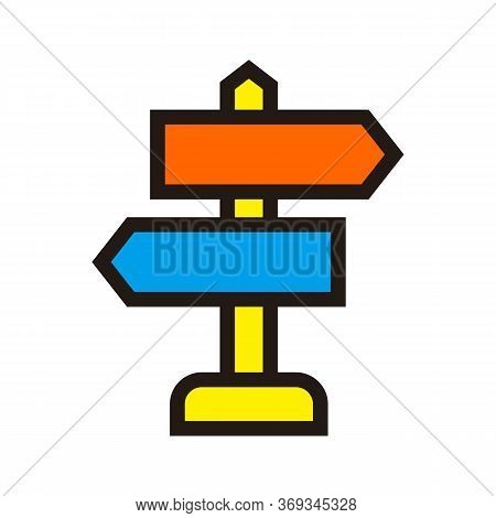 Directions Icon Isolated On White Background, Vector